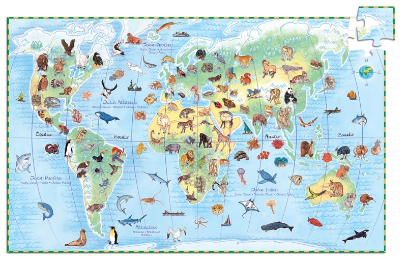 Observation Puzzle, Animals of the World - Djeco - Little Snail